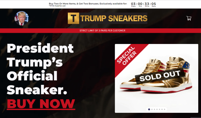 SOLD OUT – Trump Launches his own line of Sneakers