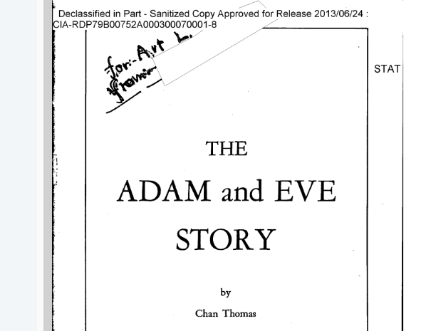 “The Next End of the World”: CIA Declassified Document “The Adam and Eve Story”