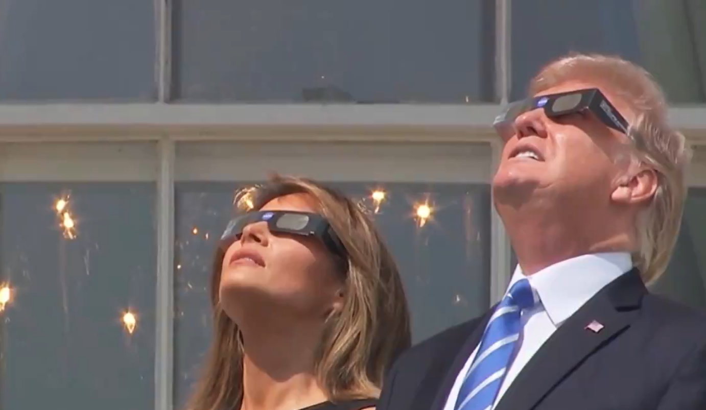 Trump Experiences a very Special Solar Eclipse