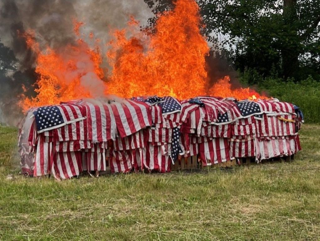 Democrats form Private Flag Burning Clubs in Response to Trumps new Law